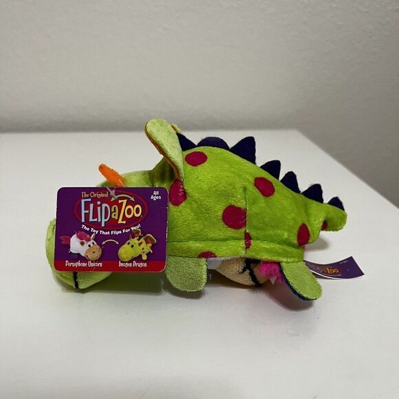 FlipaZoo Mini Persephone Unicorn to Imogen Dragon Clip On Keychain 5 in NWT - Picture 2 of 12